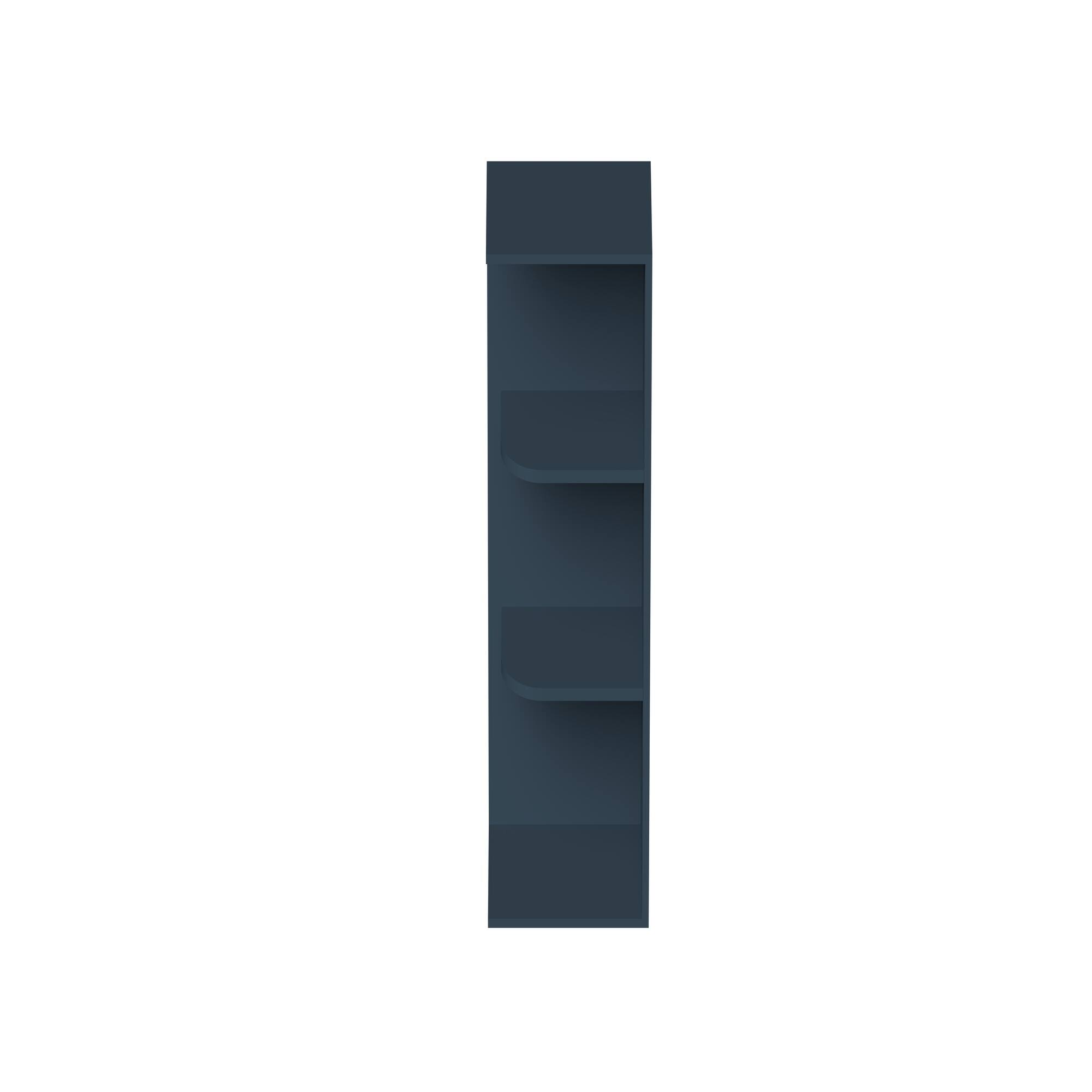 Alt View 1. Boyel Living - 9-in W x 36-in H x 12-in D Shaker RTA Kitchen Wall End Open Shelf Cabinet - Charcoal Blue.