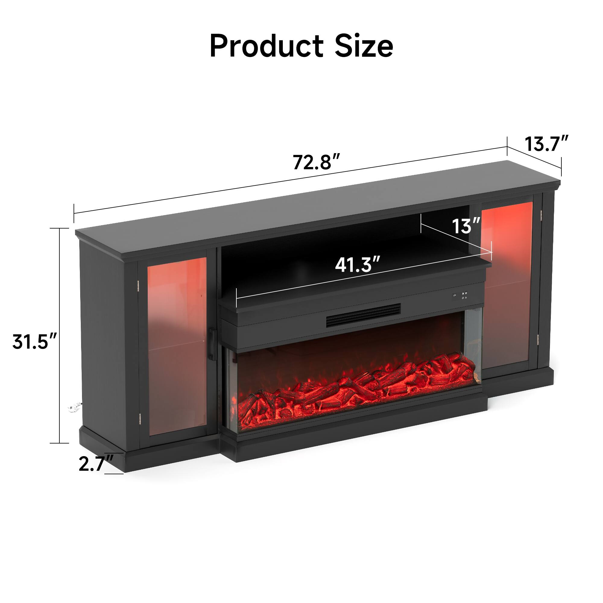 Product Size  
72.8" x 13.7" x 41.3" x 31.5" x 13" x 2.7"