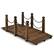 Front. Costway - 5 ft Wooden Garden Bridge Arc Footbridge Stained Finish Walkway w/Rails - Brown.