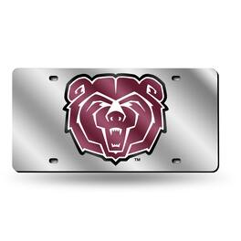Rico Industries - Missouri State Bears Mirrored Laser Cut License Plate Laser Tag - Multi
