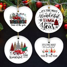 OrnamentallyYou - Its the Most Wonderful Time of the Year Christmas Ornament Bundle - Multi-colored