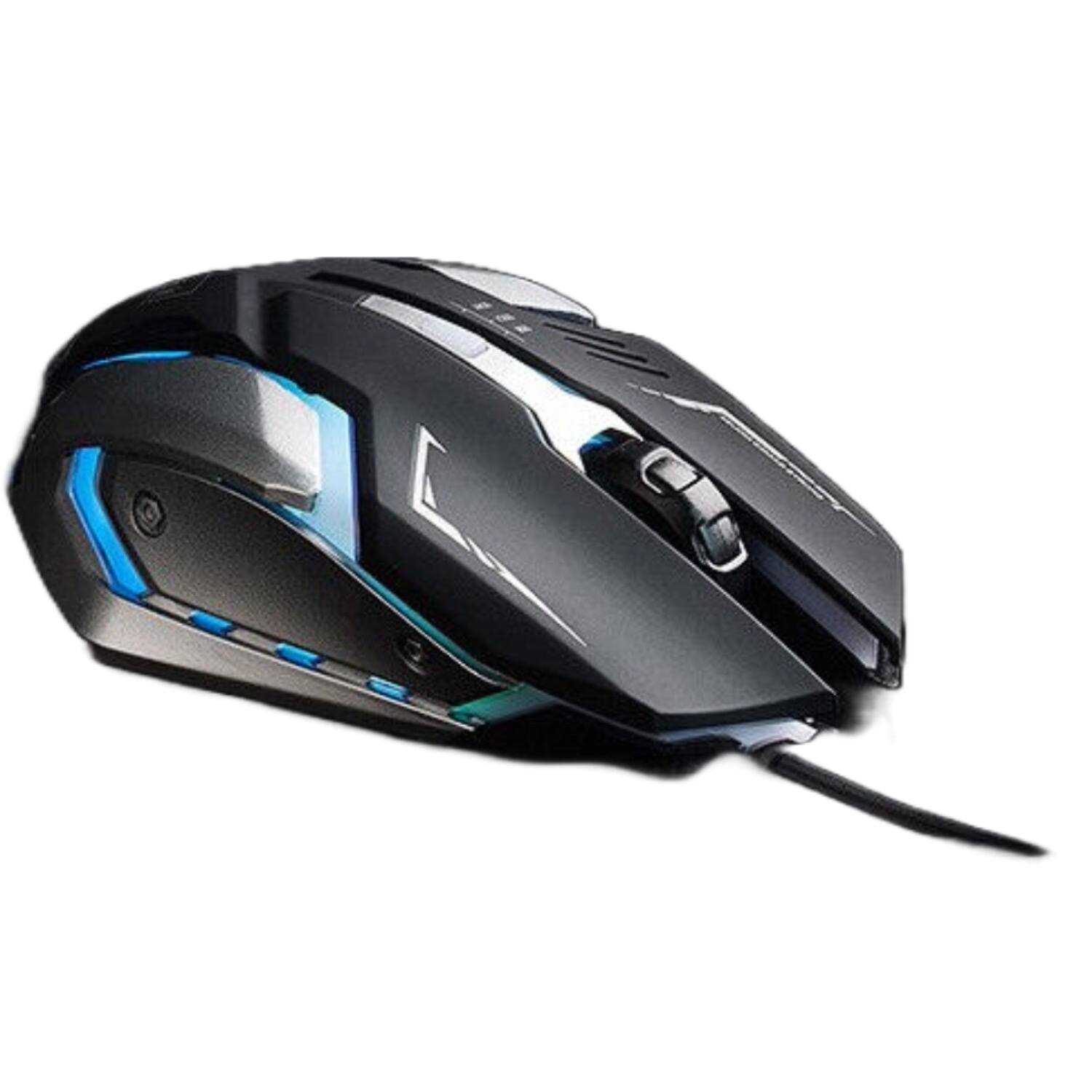 Back. Sanoxy - Sanoxy Gaming Mouse 4 Button USB Wired LED Breathing Fire Button 1600 DPI  Laptop PC (BLACK) - Black.