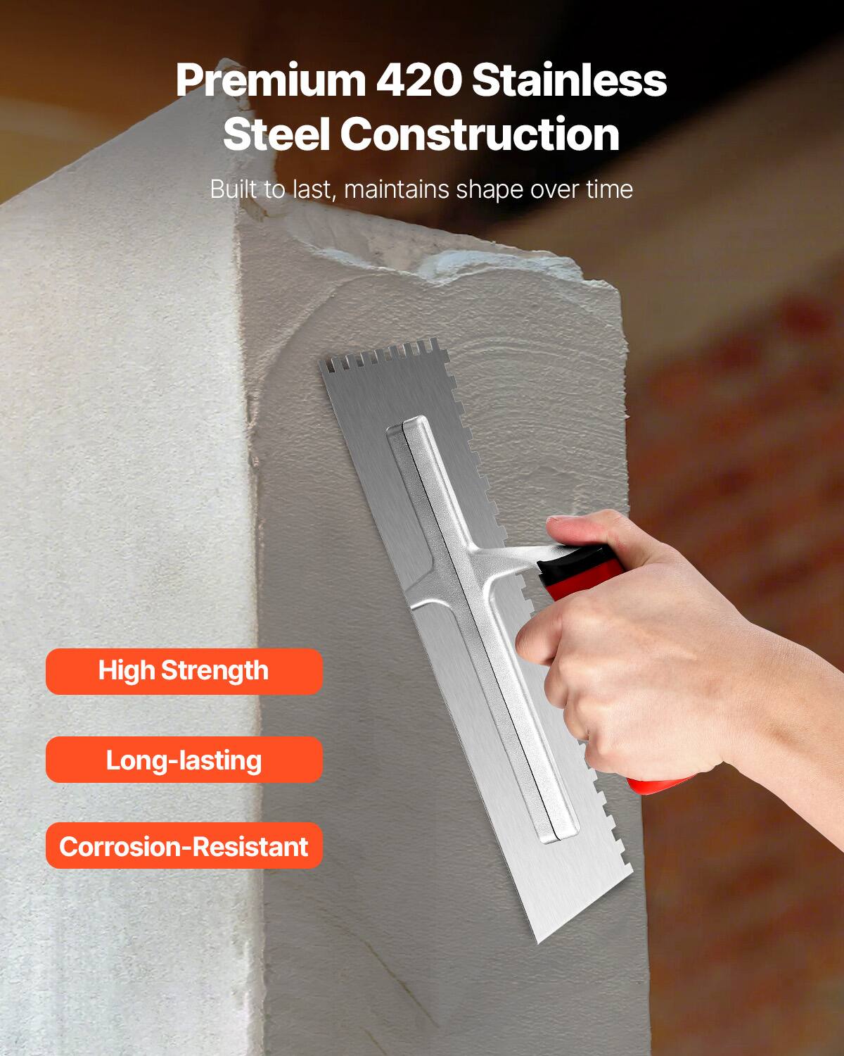 Premium 420 Stainless Steel Construction  
Built to last, maintains shape over time  

- High Strength  
- Long-lasting  
- Corrosion-Resistant