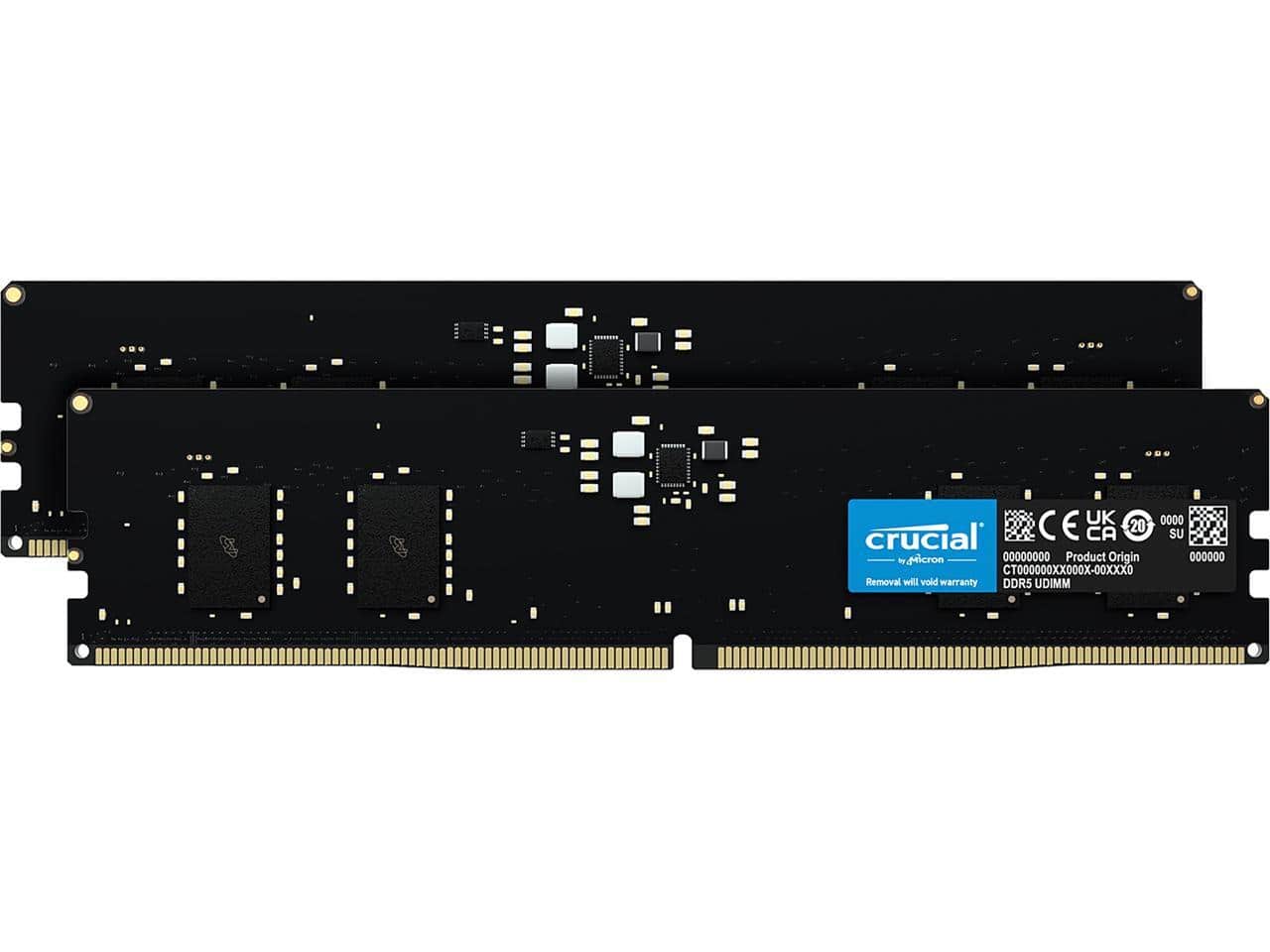 Crucial - 64GB (2 x 32GB) 288-Pin PC RAM DDR5 4800 (PC5 38400) Desktop Memory Model CT2K32G48C40U5 - Black