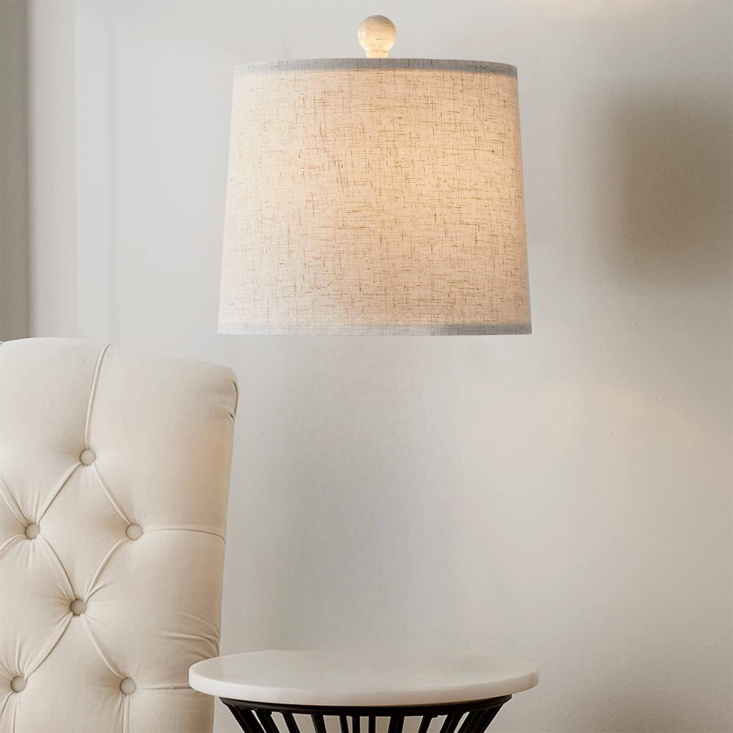 Alt View 5. Reds Spade - BOBOMOMO Tradition Rustic Table Lamp Set Living Room Farmhouse Bedside Desk Lamps Bedroom Nightstand - Light Brown Large-27".