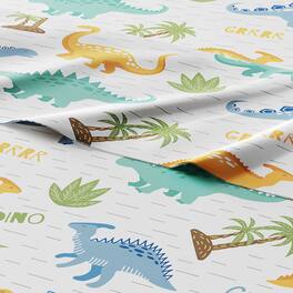 CGK Linens - Kids 4 Piece Bed Sheet Set - Cute & Cozy Wrinkle-Resistant with Vibrant Designs - Twin - Roaring Dinosaur