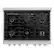 Alt View 1. ZLINE - 36 in. Wide 6 Burner Paramount Gas Range and Convection Oven (SGRS-BLM-36) - Satin Steel/White Matte.
