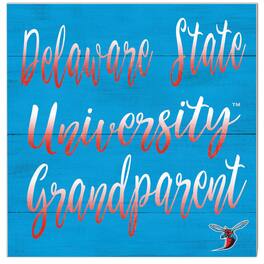 Jardine - Delaware State Hornets 10'' x 10'' Grandparent Plaque - Blue