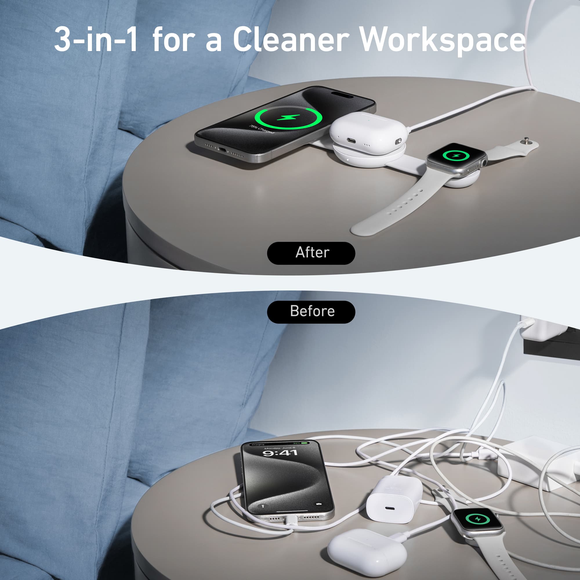 3-in-1 for a Cleaner Workspace.