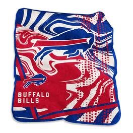 Logo Brands - Buffalo Bills 50" x 60" Swirl Raschel Throw Blanket - Multicolor