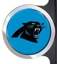 Alt View 1. PRORUN - Carolina Panthers Automotive License Plate Frame with Team Badges - Multi.