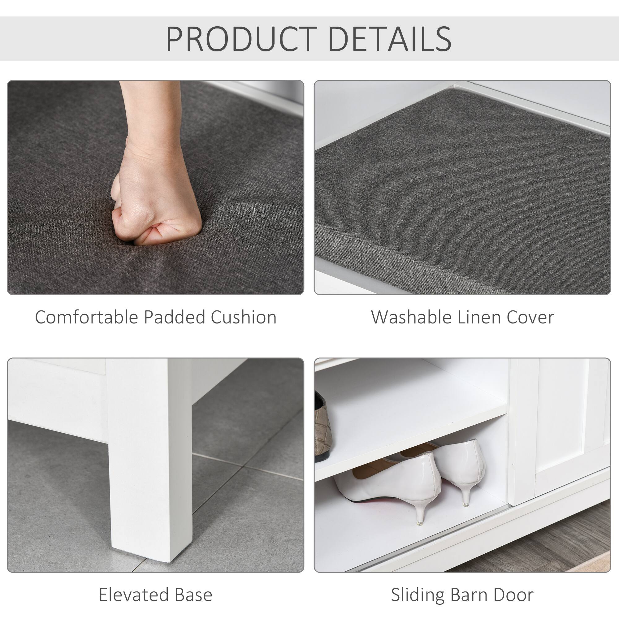 PRODUCT DETAILS

Comfortable Padded Cushion
Washable Linen Cover
Elevated Base
Sliding Barn Door