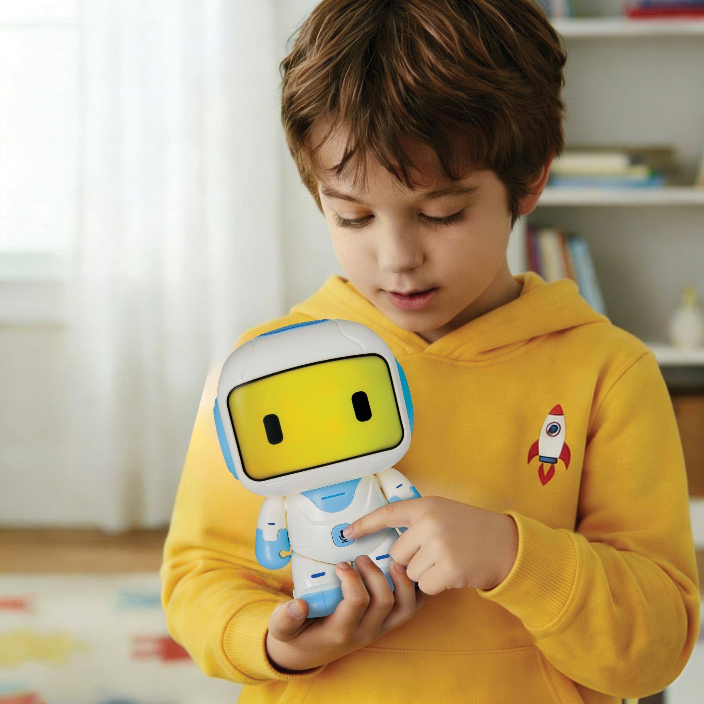 Alt View 6. Lexibook - POWERMAN, Mini Programmable Robot, custom 20-step actions, 10 songs, dancing, 3 lighting modes, voice recording, message.