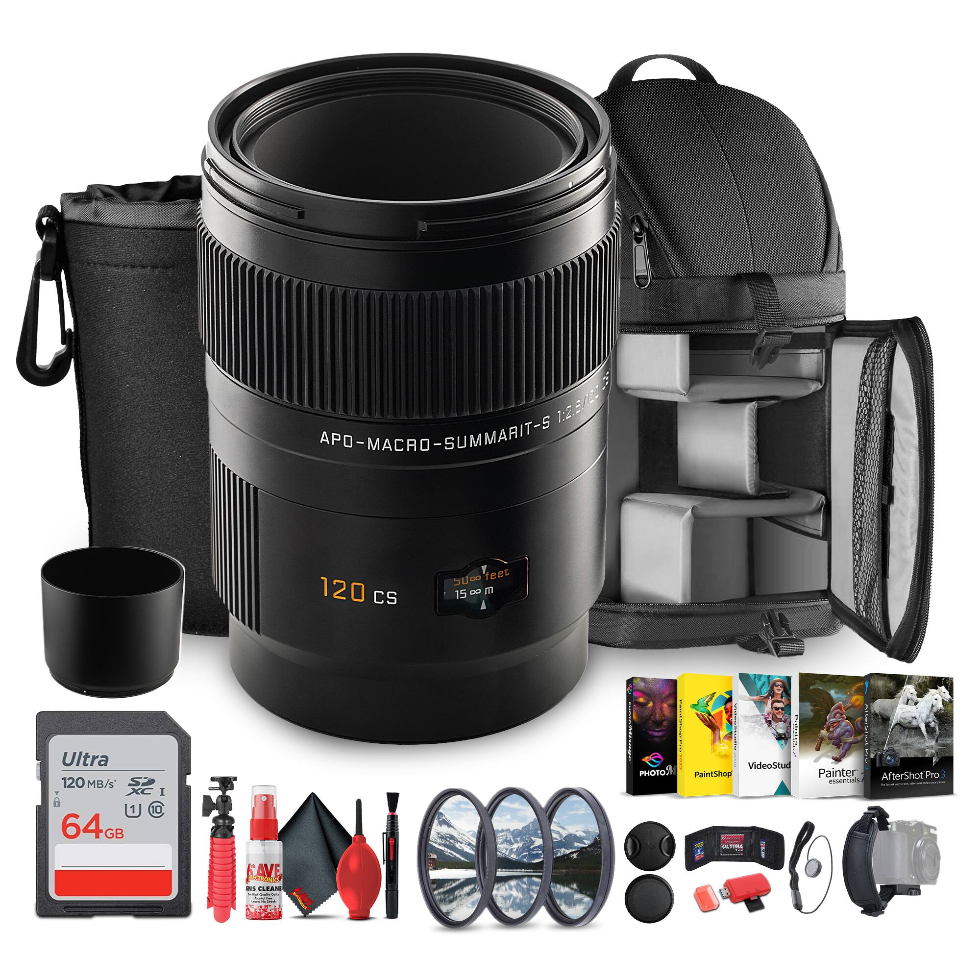 Leica - APO-Macro-Summarit-S 120mm f/2.5 Lens | Medium Format, 1:2 Macro - Bundle - Black price history on PriceWatchPro