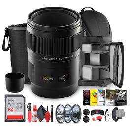 Leica - APO-Macro-Summarit-S 120mm f/2.5 Lens | Medium Format, 1:2 Macro - Bundle - Black