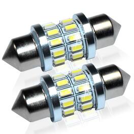 HQRP - 31 mm Festoon LED Bulb 2-Pack 12 V DC Dome Map Trunk License Plate Replaces DE3175 DE3021