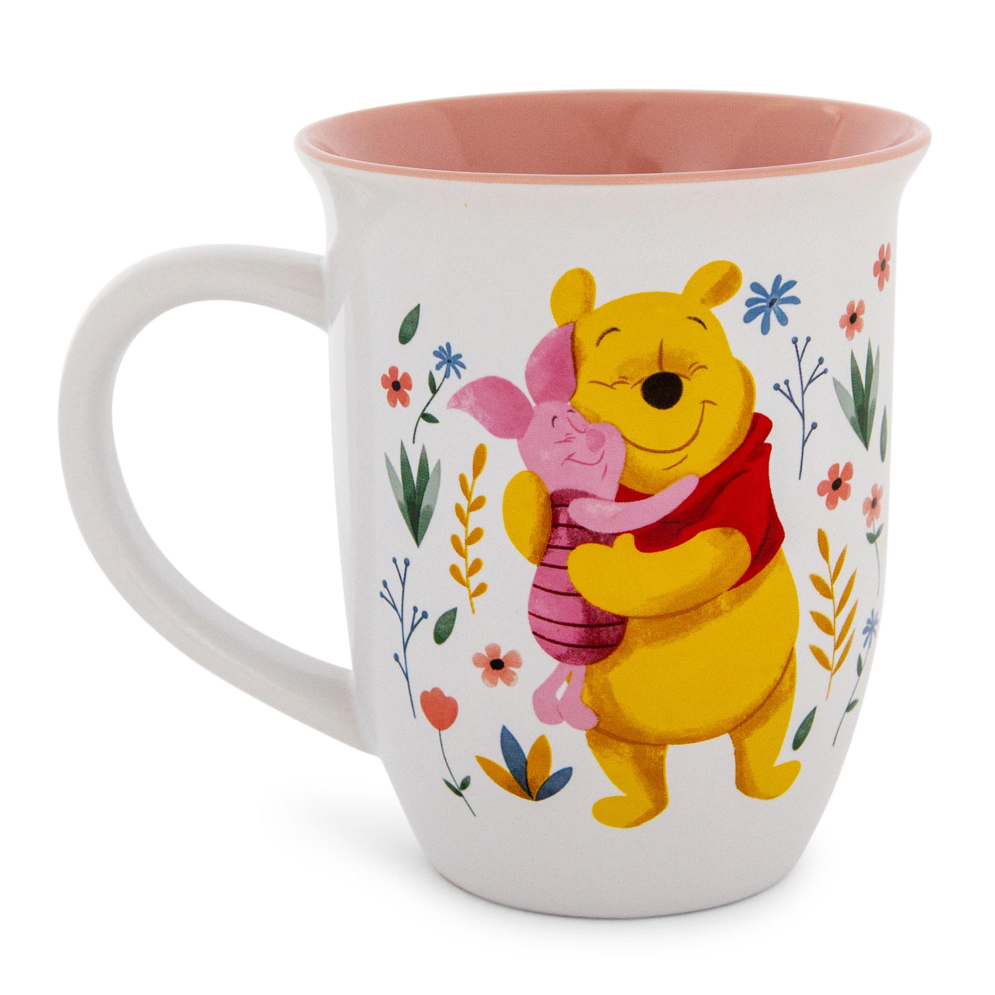 Alt View 1. Disney - Disney Winnie the Pooh and Piglet "Home Is With You" Wide Rim Ceramic Mug - White.