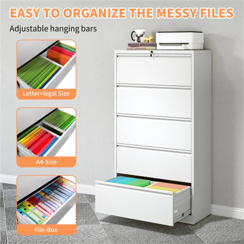 EASY TO ORGANIZE THE MESSY FILES

Adjustable hanging bars

Letter+legal Size

A4-Size

File-Box