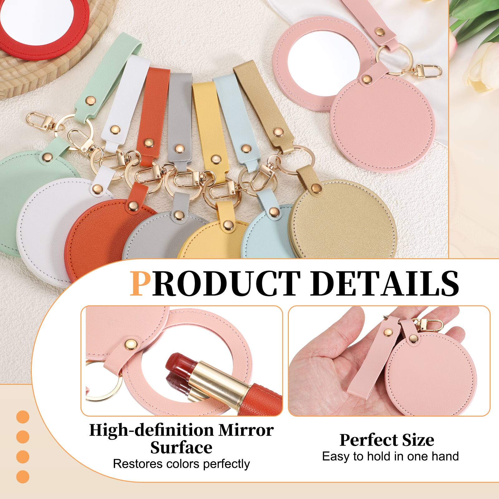 PRODUCT DETAILS

- High-definition Mirror Surface
  - Restores colors perfectly

- Perfect Size
  - Easy to hold in one hand