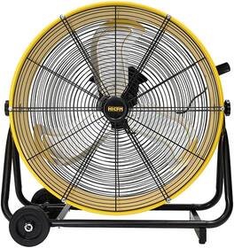 Akoasm - 24" BLDC Drum Fan with Wheels 8800 CFM, Variable Speed EC Motor, Ultra-Quiet 45 dB, Energy Saving for Warehouse Garage