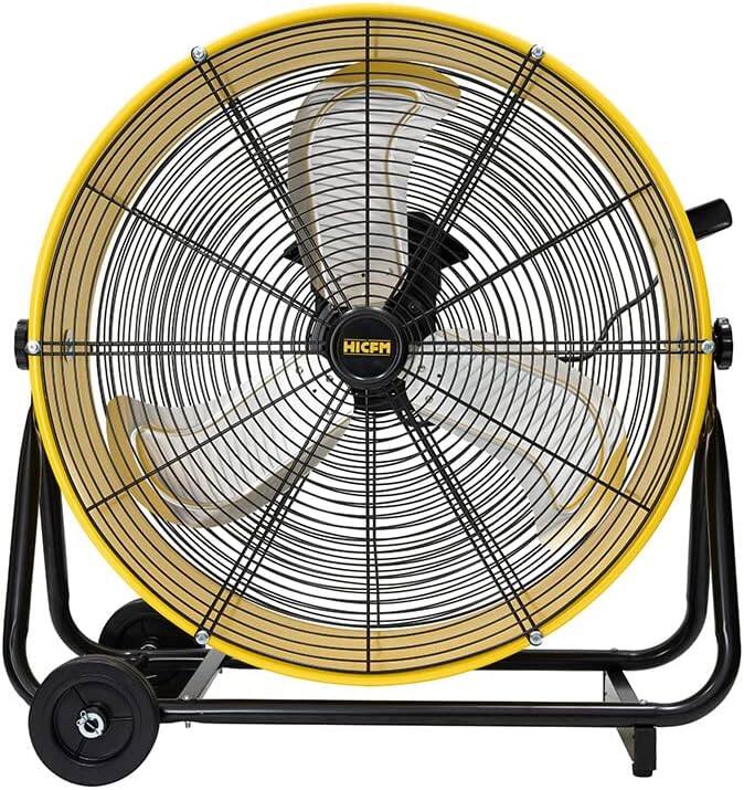 Front. Akoasm - 24" BLDC Drum Fan with Wheels 8800 CFM, Variable Speed EC Motor, Ultra-Quiet 45 dB, Energy Saving for Warehouse Garage.