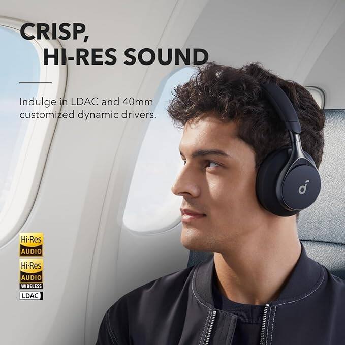 CRISP, HI-RES SOUND

Indulge in LDAC and 40mm customized dynamic drivers.

Hi-Res AUDIO
Hi-Res AUDIO WIRELESS
LDAC