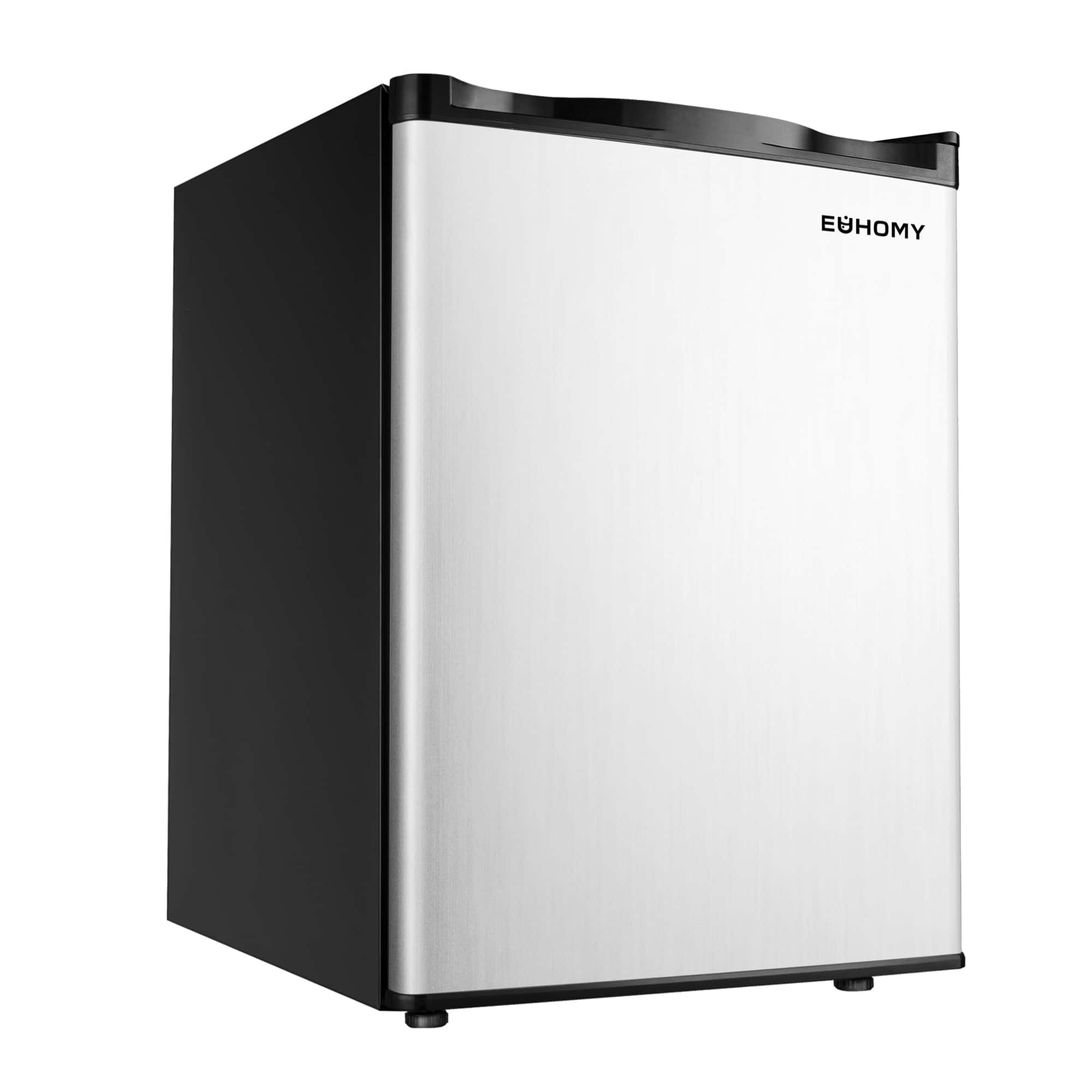 Euhomy - 2.1 Cu.ft Compact Single-Door Upright Freezer - Reversible Stainless-Steel Door, Ideal for Home/Dorm/Apartment - Silver