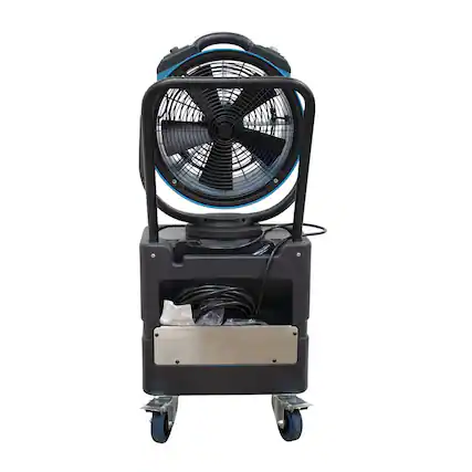 Front. XPOWER - Oscillating Portable 3 Speed Outdoor Cooling Misting Fan - Blue.