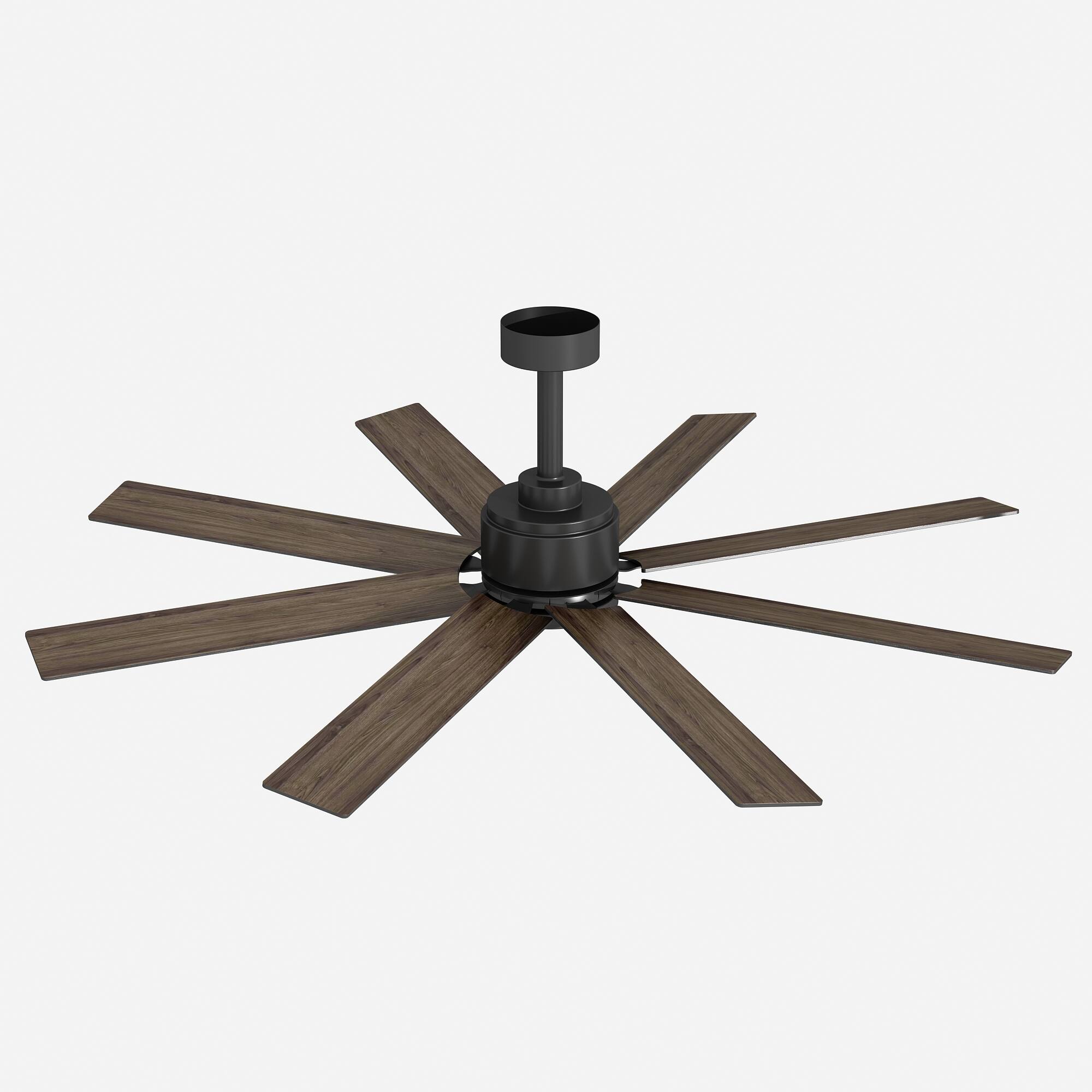 Angle. Famapy - Famapy Ceiling Fan: 8 - Blade Design, Reversible & 5 - Speed Quiet Operation - Black.