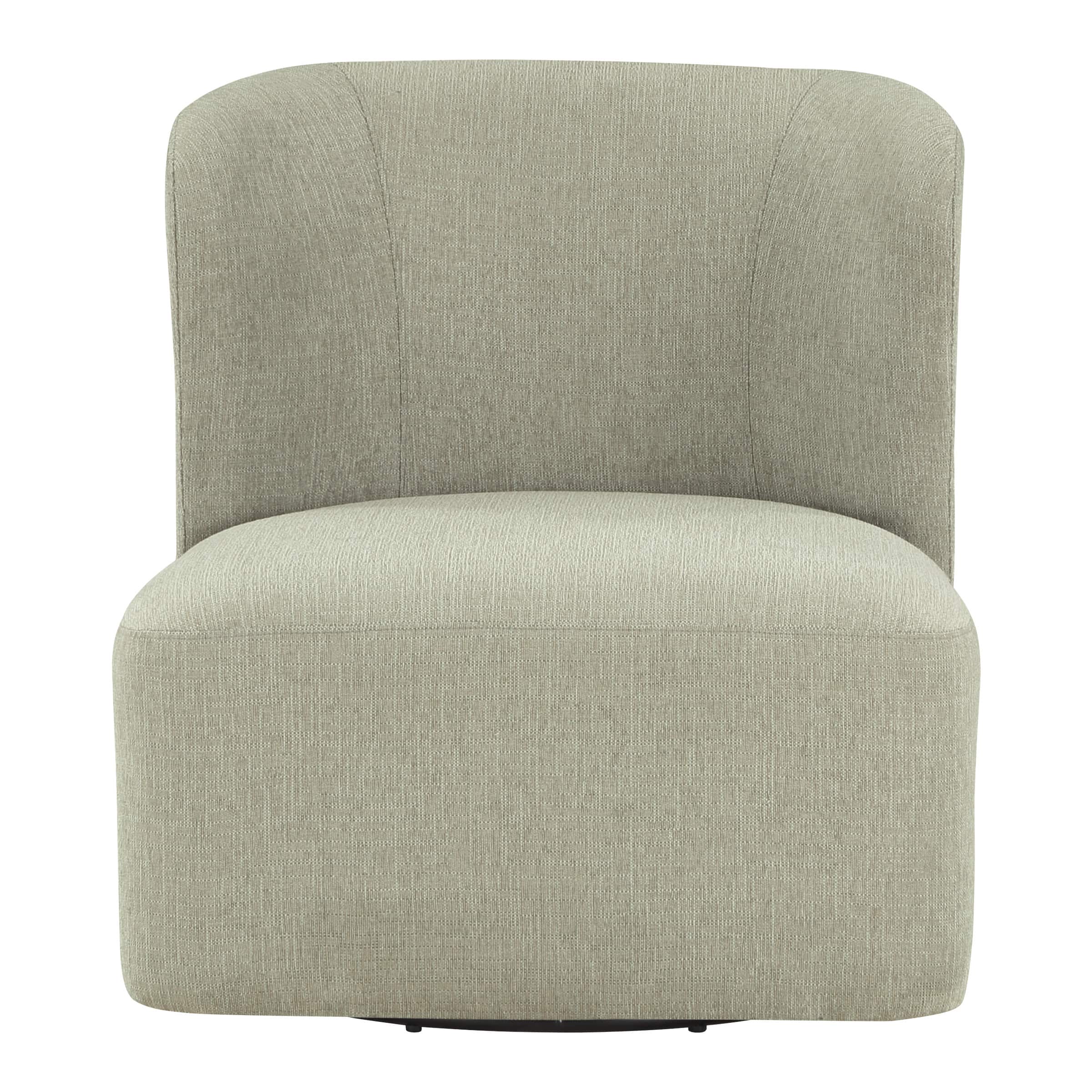Front. OSP Home Furnishings - Lucia Swivel Chair - Fog.