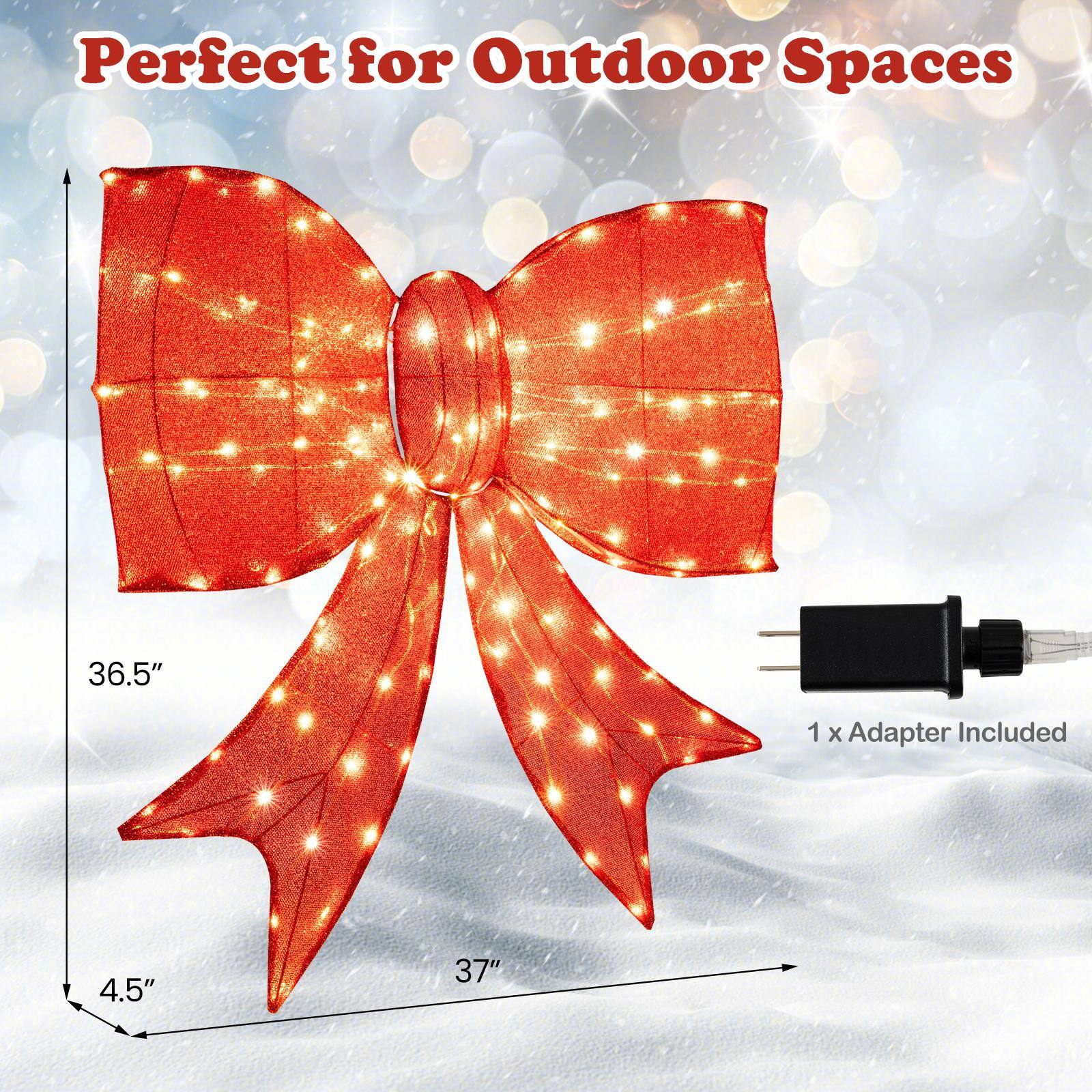 Perfect for Outdoor Spaces

36.5"

1 x Adapter Included

4.5"

37"