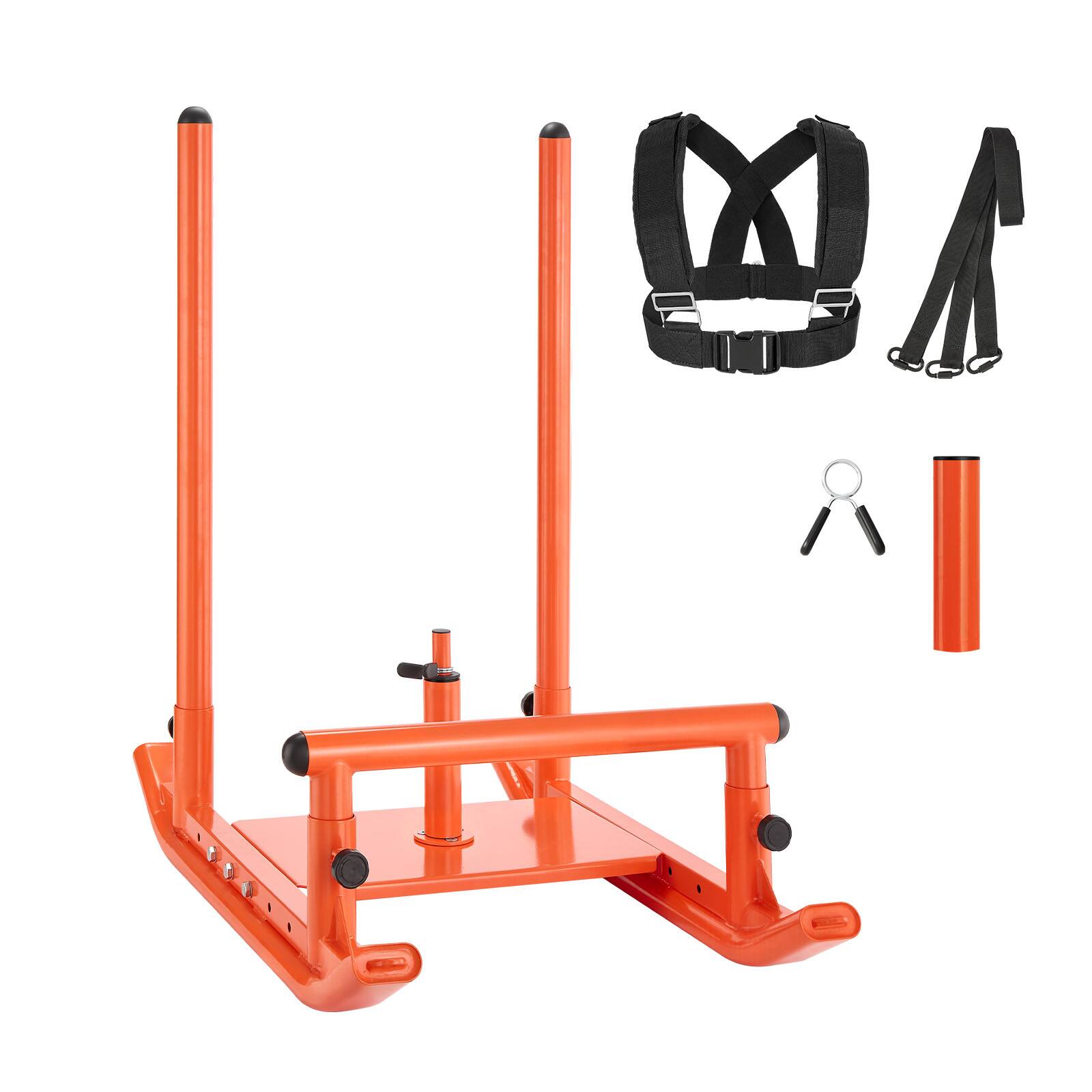 Alt View 5. VEVOR - Weight Sled, Steel Power Sled, Fitness Strength Training Sleds for Athletic Exercise Speed Improvement,Fitness Equipment - Orange.