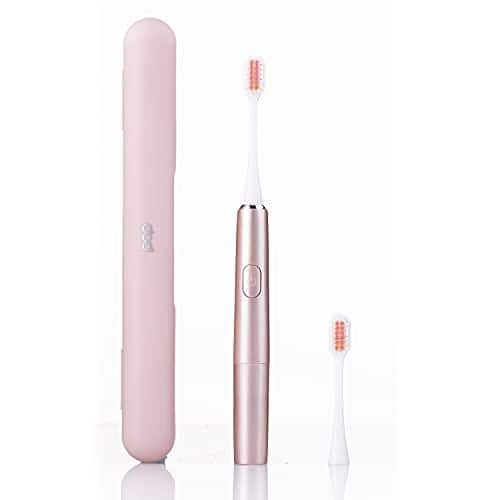 Cozy Serene - Go Plus Travel Electric Toothbrush | 2 Speeds W/ 18000-24000 Vibrations Per Minute - Rose Gold