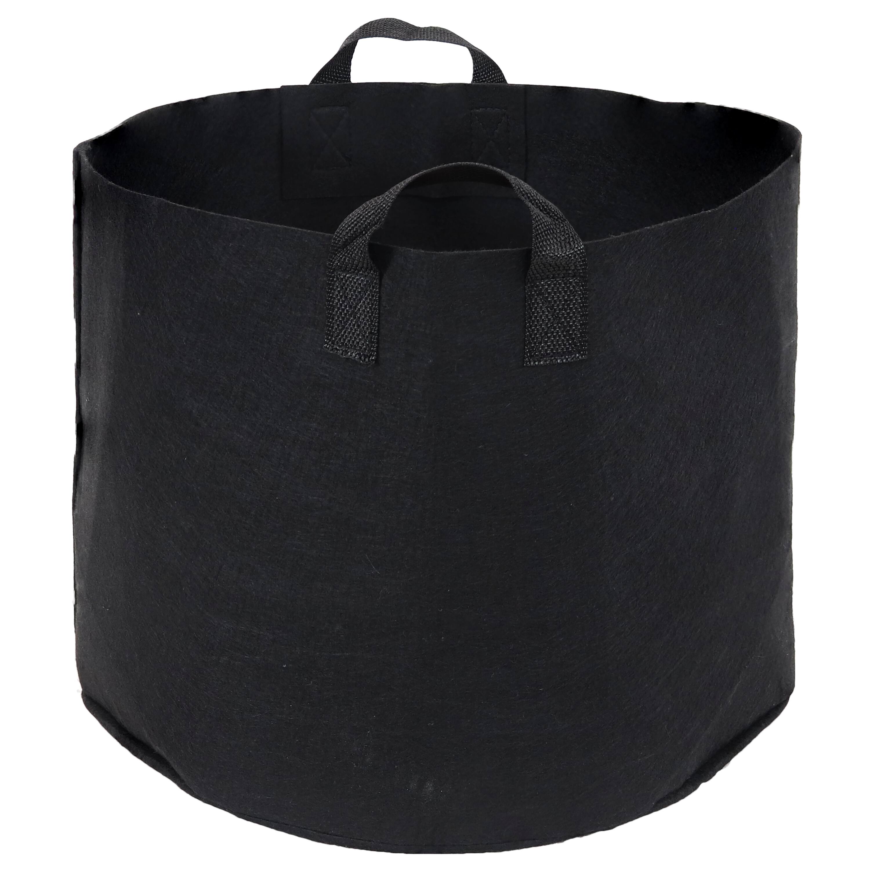 Alt View 7. Sunnydaze - Set of 10 Nonwoven Polypropylene Grow Bag with Handles - 7 gallon - Black.