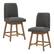 Angle. OSP Home Furnishings - Finley 26” Swivel Counter Stool 2Pk - Charcoal/Med Oak.