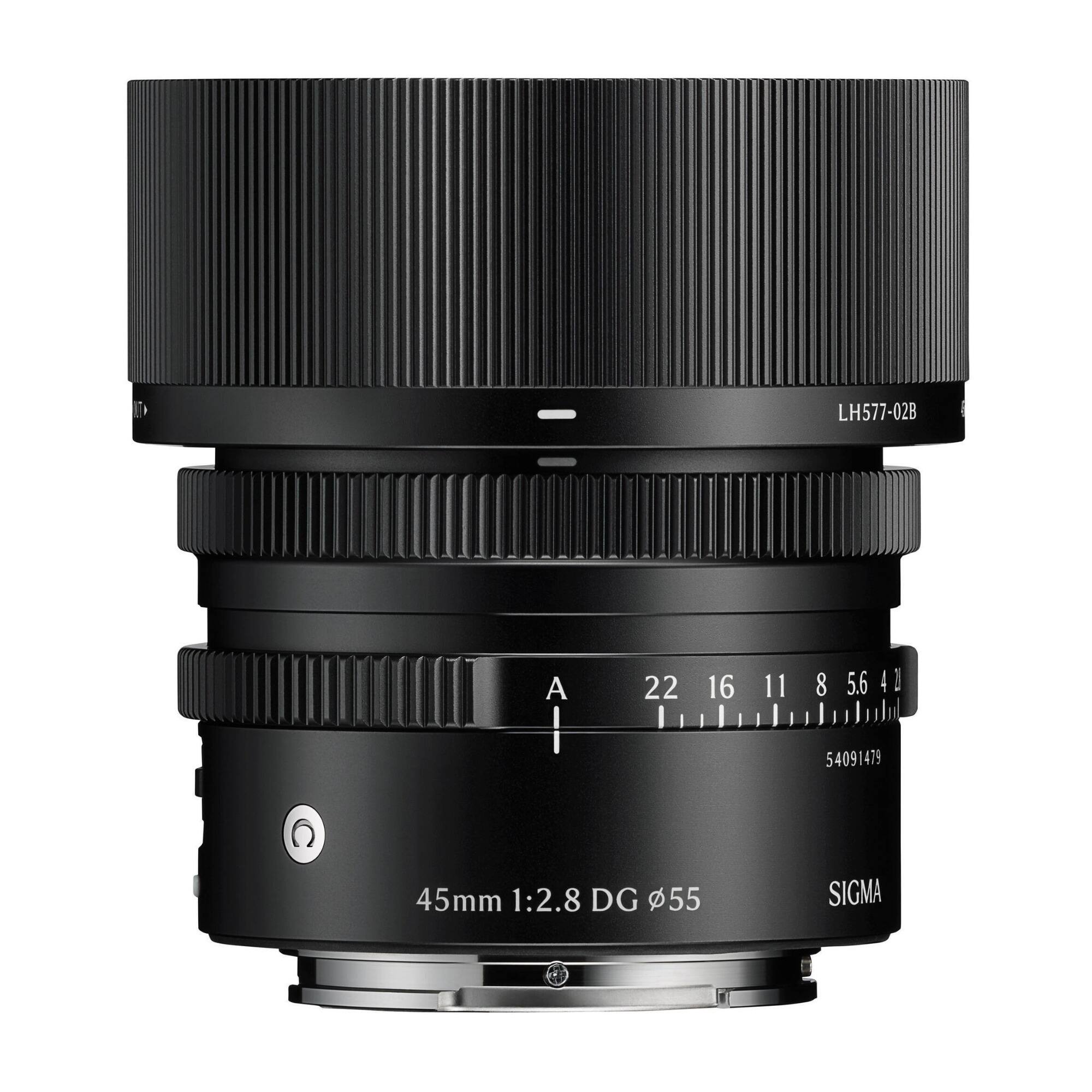 LH577-02B  
A 22 16 11 8 5.6 4 1  
54091479  
45mm 1:2.8 DG 55  
SIGMA