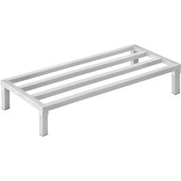 VEVOR - Aluminum Dunnage Rack, 48” x 20” Commercial Food Floor Rack, 8” Off the Floor, 1800 lbs Capacity All-Welded - metallic color