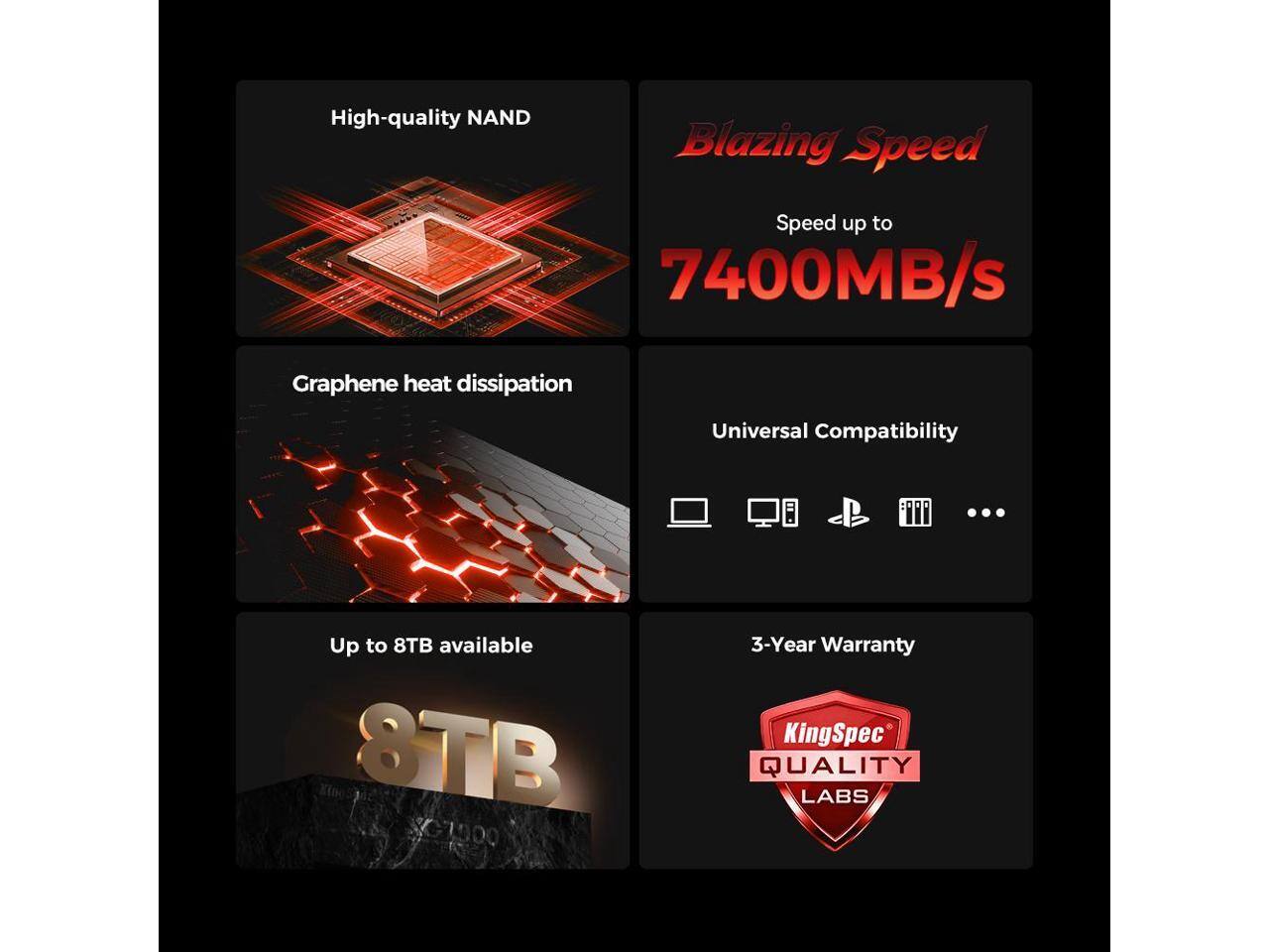 308 KingSpec XG7000 1TB SSD 未開封 Amazon.com: KingSpec XG7000 1TB NVMe SSD PCIe 4.0-7400MB/s Read