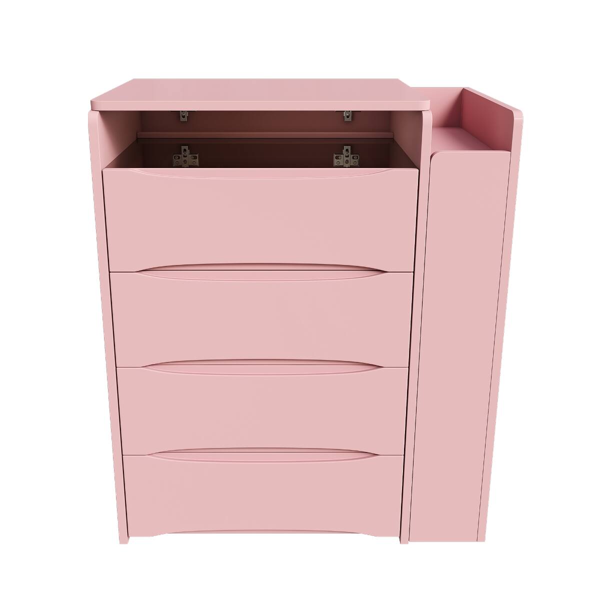 Alt View 9. Loheer - Loheer 3-in-1 Flip Mirror Vanity Desk with Adjustable LED Lighting, Pink MDF Bedroom Furniture - Pink.