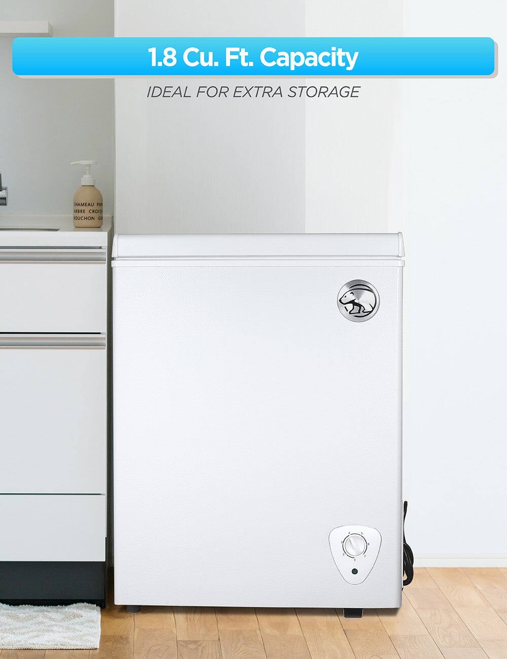 1.8 Cu. Ft. Capacity  
Ideal for Extra Storage