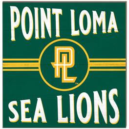 Jardine - Point Loma Sea Lions 10'' x 10'' Retro Team Sign - Orange