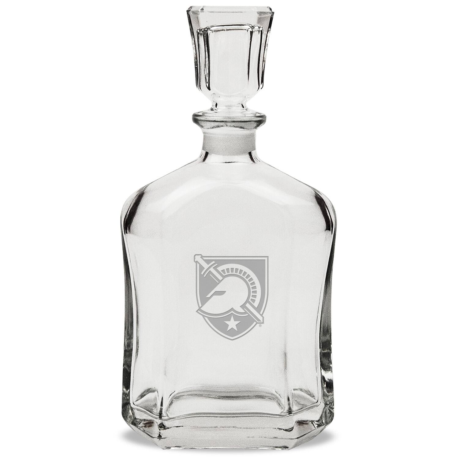 Front. Jardine - Army Black Knights 23.75oz. Crystal Whiskey Decanter - Multicolor.