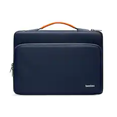 Front. tomtoc - Defender-A14 360° Protective Laptop Carrying Case Sleeve for 13-inch MacBook Air M5/M4/M3/M2/M1, 13" MacBoook Pro/Neo - Navy Blue.