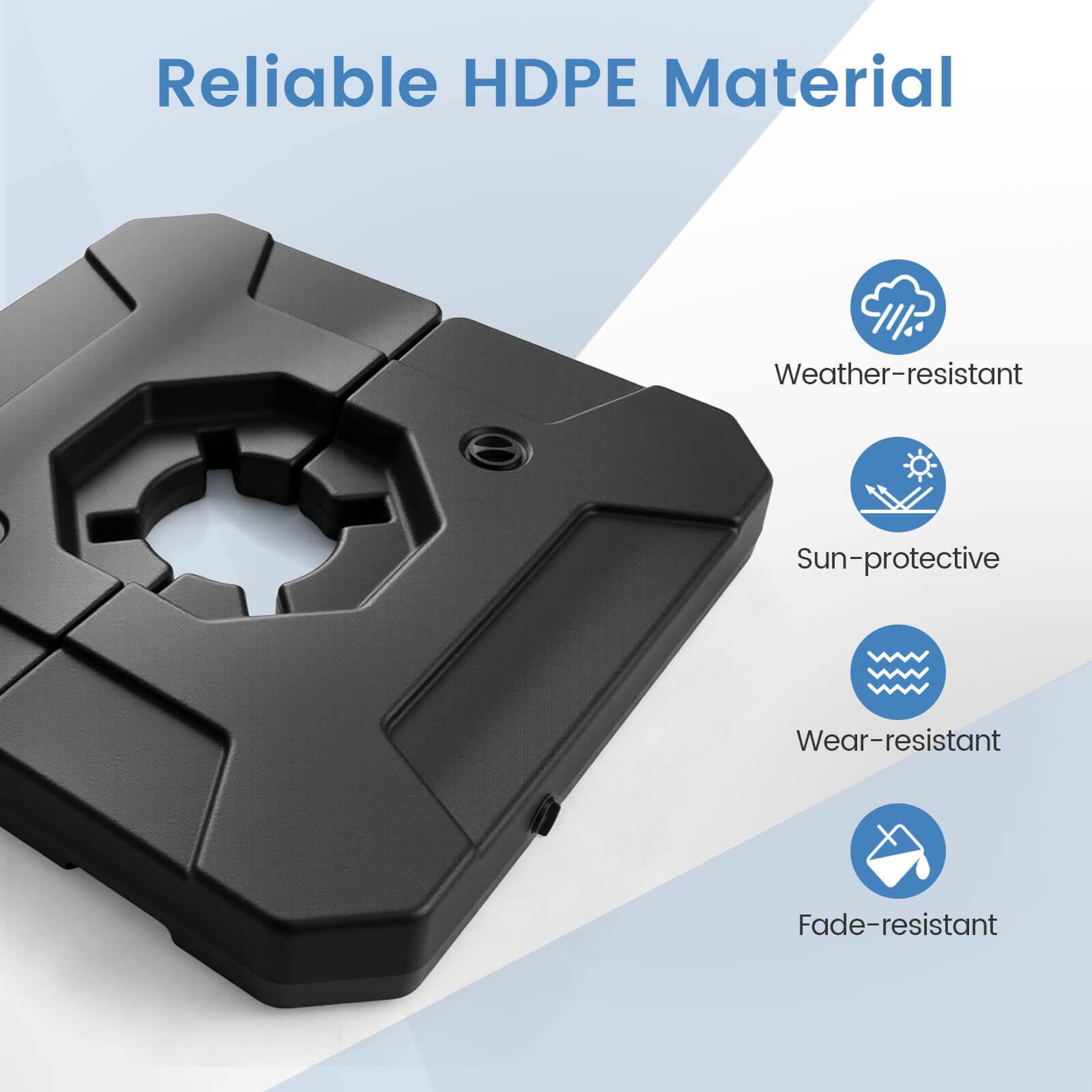 Reliable HDPE Material

- Weather-resistant
- Sun-protective
- Wear-resistant
- Fade-resistant
