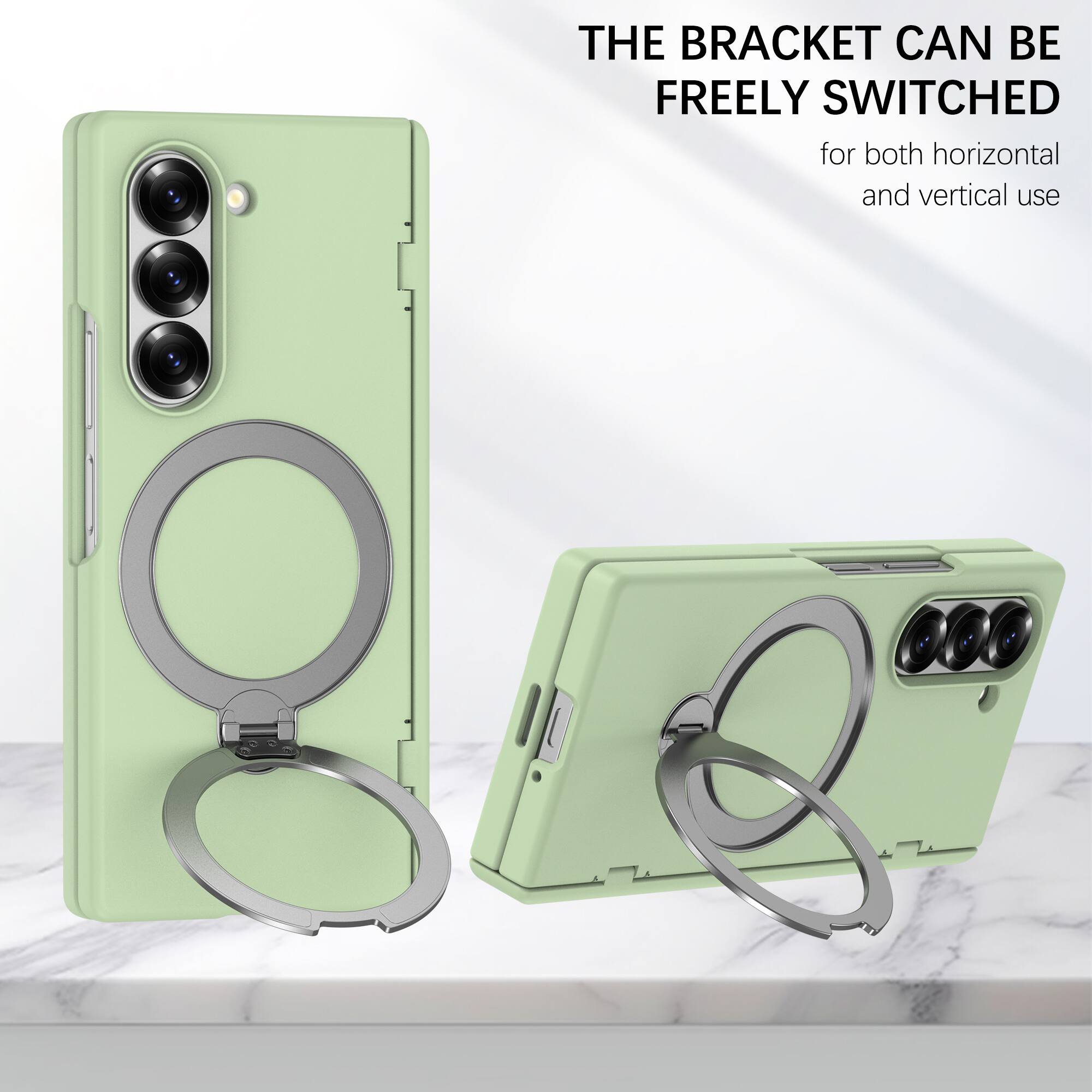 THE BRACKET CAN BE FREELY SWITCHED for both horizontal and vertical use