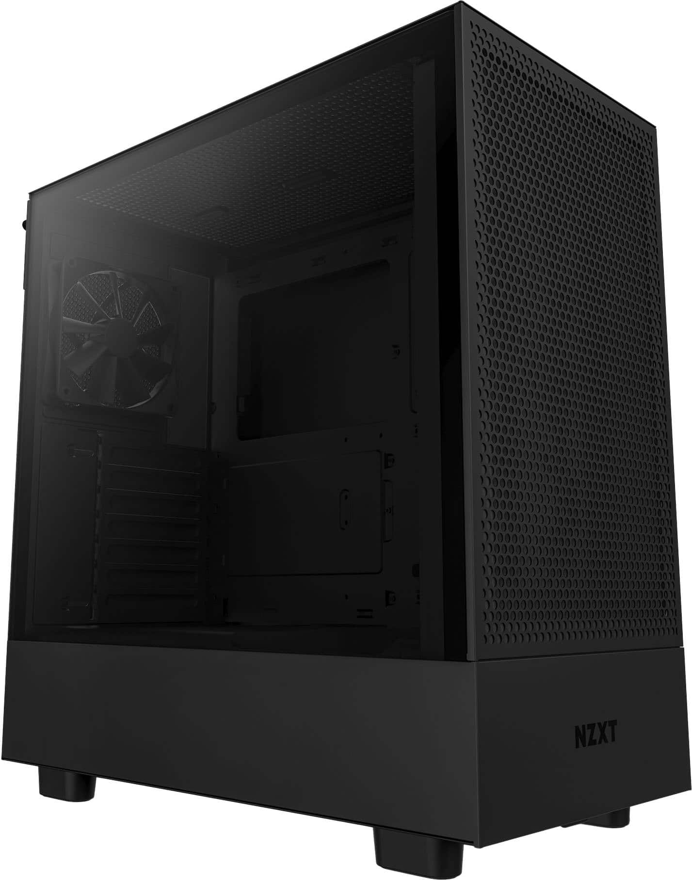 Alt View 11. NZXT - H5 Flow ATX Mid-Tower PC Case - Black.