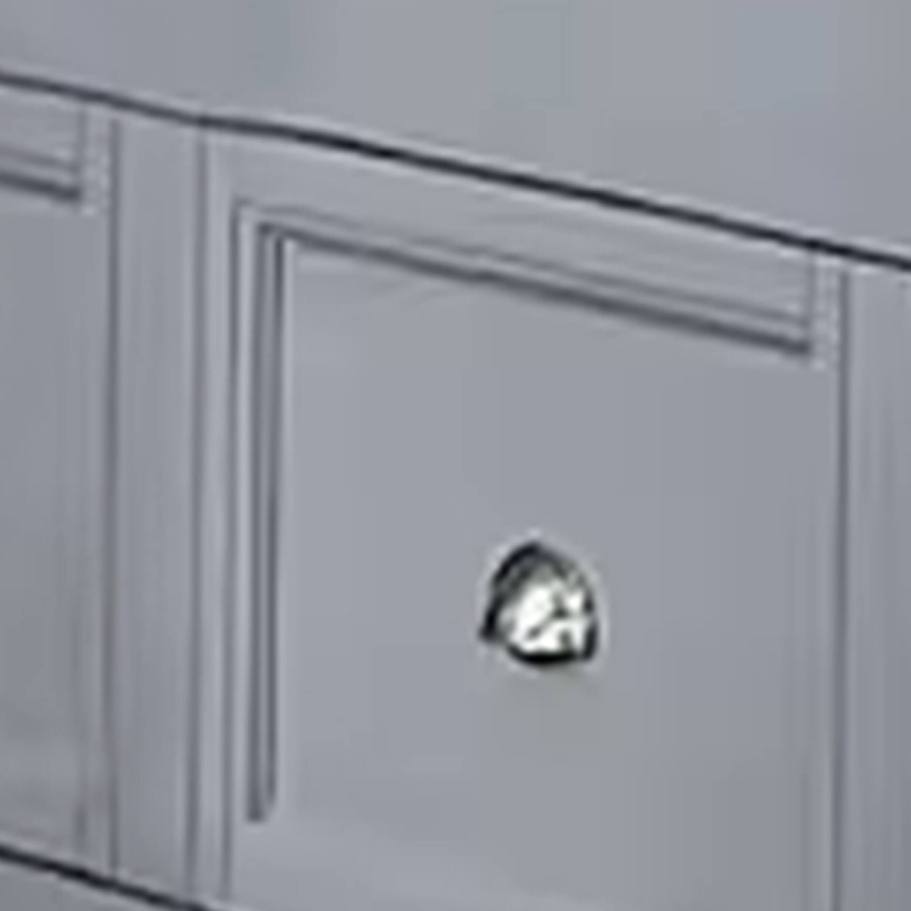 Left. Manhattan Lane - Lile Full Bed with Crown Moulding, Storage Drawers, Gray Solid Wood - Gray, Chrome.