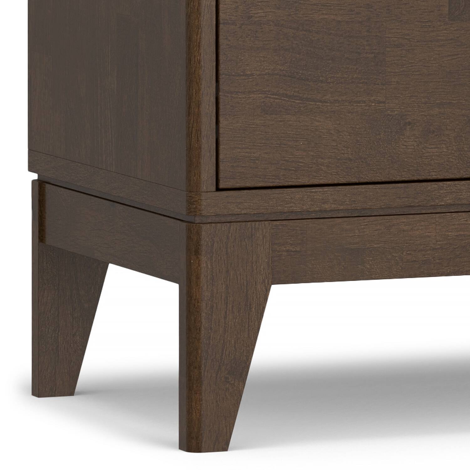 Alt View 8. Simpli Home - Harper SOLID HARDWOOD 72 inch Wide Mid Century Modern TV Media Stand - Walnut Brown.