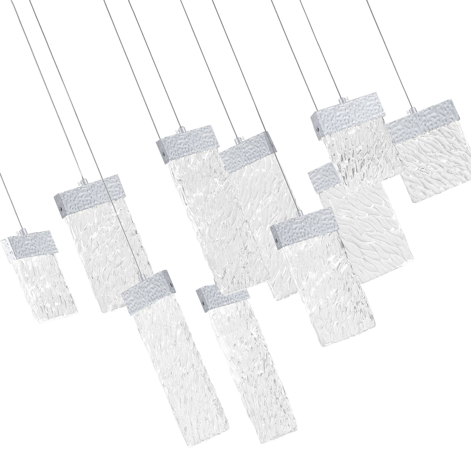 Left. CWI Lighting - Carolina LED Chandelier With Pewter Finish - Pewter.