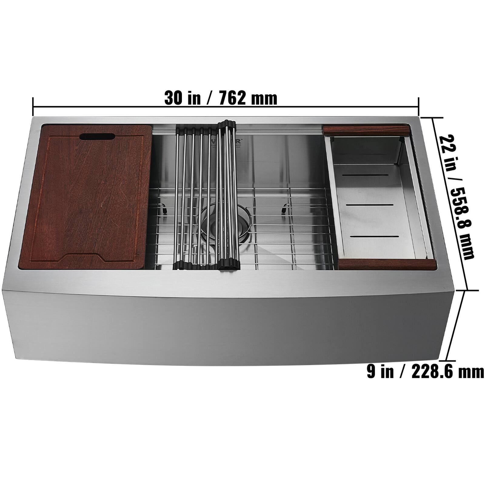 30 in / 762 mm  
22 in / 558.8 mm  
9 in / 228.6 mm